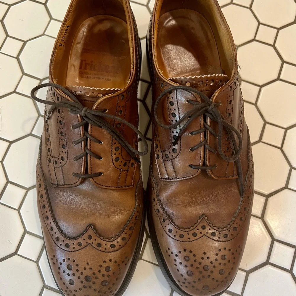 Tricker’s men’s Bourton wingtip brogue shoes - Picture 8 of 9